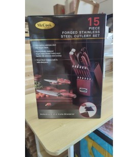 McCook MC29 15 Pieces German Stainless Steel Kitchen Knife Block Sets with Built-in Sharpener. 260 Sets. EXW Los Angeles